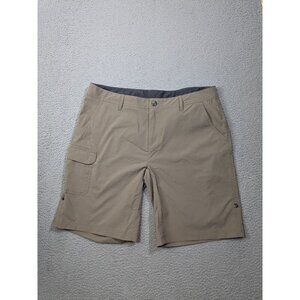 Solstice Shorts Womens 14 Cargo Nylon Stretch Roll Up Hiking Outdoor Brown